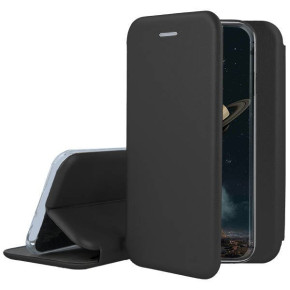 Луксозен кожен калъф тефтер ултра тънък Wallet FLEXI и стойка за Apple iPhone 12 mini 5.4 черен